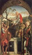 Saints Christopher,Jerome,and Louis, Gentile Bellini